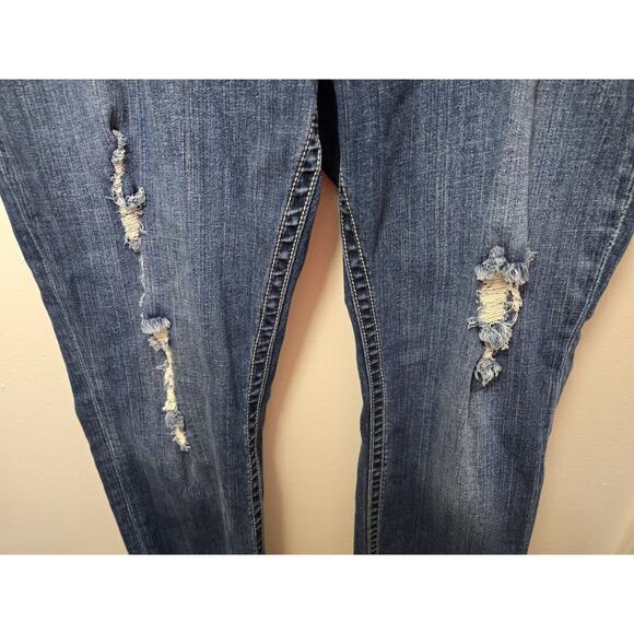 Seven7 Limited Edition Distressed Decorative Jeans Women's Size 22W Stretch Chic - Picture 3 of 7